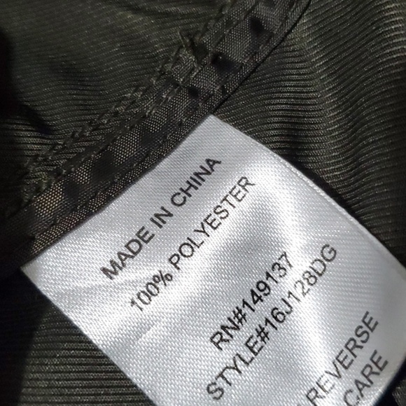 Hyfve jacket women's size large green long modest zippered fabric hooded cinch - Picture 7 of 8